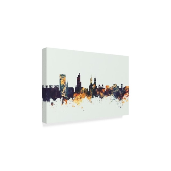Michael Tompsett 'Winterthur Switzerland Skyline Iv' Canvas Art,12x19